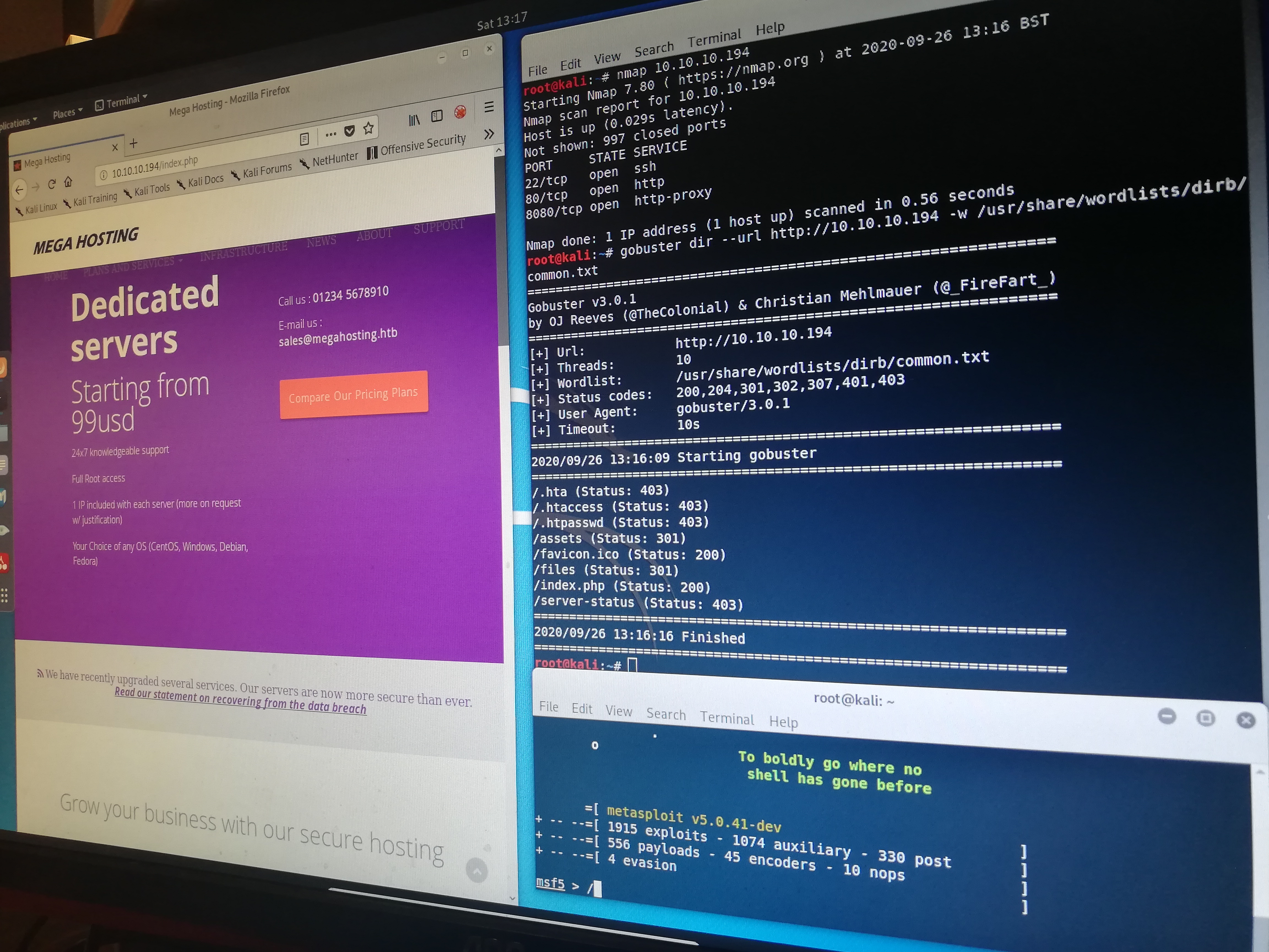 Enumerating the website of a Hack the Box machine